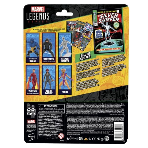 Marvel Legends Silver Surfer (Fantastic Four Comics) Aksiyon Figürü, Çizgi Roman Aksesuarlı