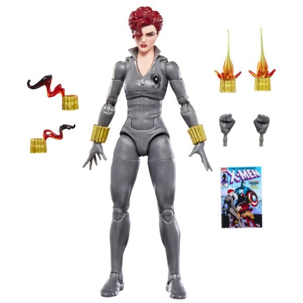 Marvel Legends Black Widow (X-Men & Avengers Comics) Aksiyon Figürü, Çizgi Roman Aksesuarlı