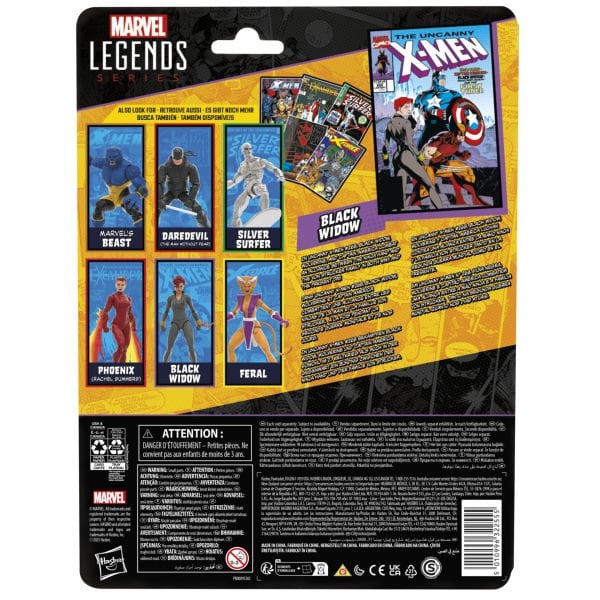 Marvel Legends Black Widow (X-Men & Avengers Comics) Aksiyon Figürü, Çizgi Roman Aksesuarlı