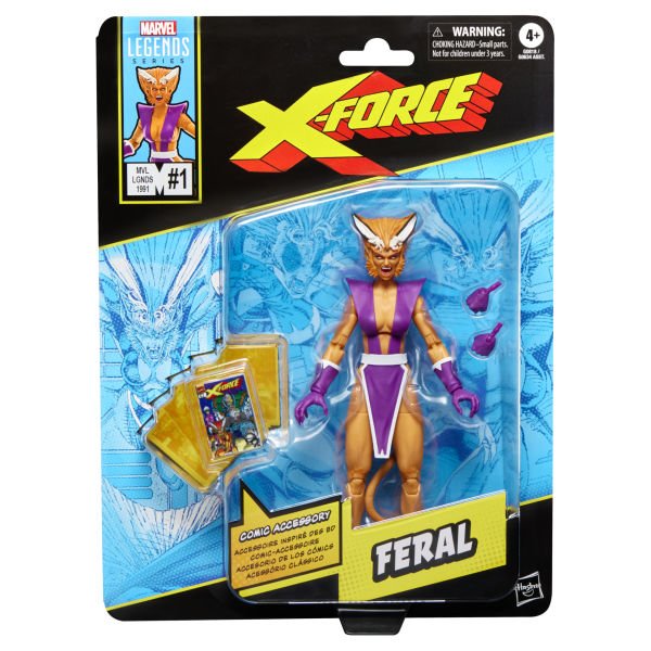 Marvel Legends Feral (X-Men Comics) Aksiyon Figürü, Çizgi Roman Aksesuarlı