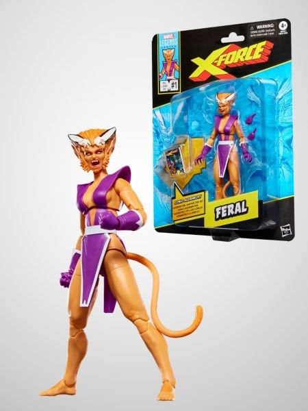 Marvel Legends Feral (X-Men Comics) Aksiyon Figürü, Çizgi Roman Aksesuarlı