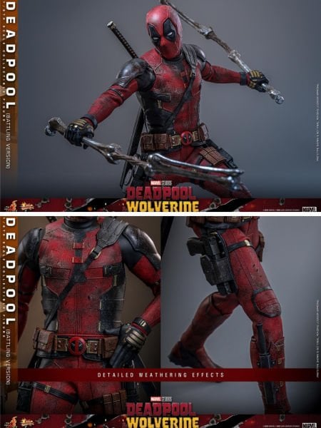Deadpool & Wolverine - Deadpool (Battling Version) 1/6 Scale Koleksiyon Figürü