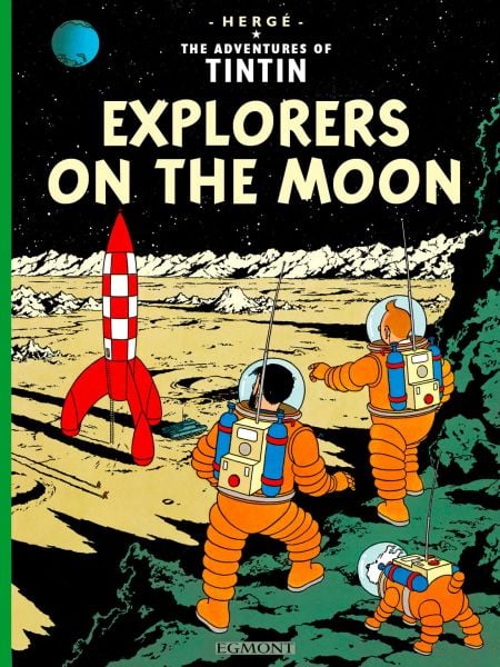Tintin Explorers On The Moon 2D Metal Relief