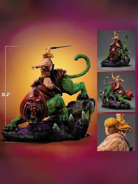 Masters of the Universe - He-Man & Battle-Cat 1/10 Art Scale Limited Edition Heykel