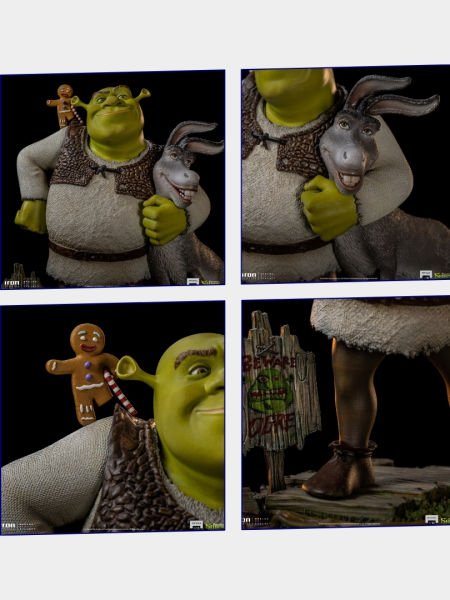 Shrek - Shrek, Donkey and The Gingerbread Man Deluxe 1/10 Art Scale Limited Edition Heykel