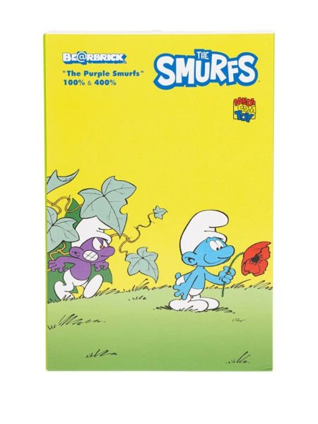 Bearbrick The Smurfs The Purple Smurfs (Şirinler) İkili Set (400% & 100%)