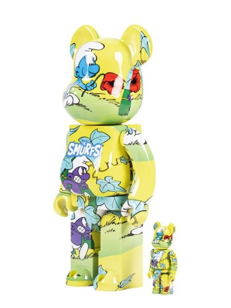 Bearbrick The Smurfs The Purple Smurfs İkili Set (400% & 100%)