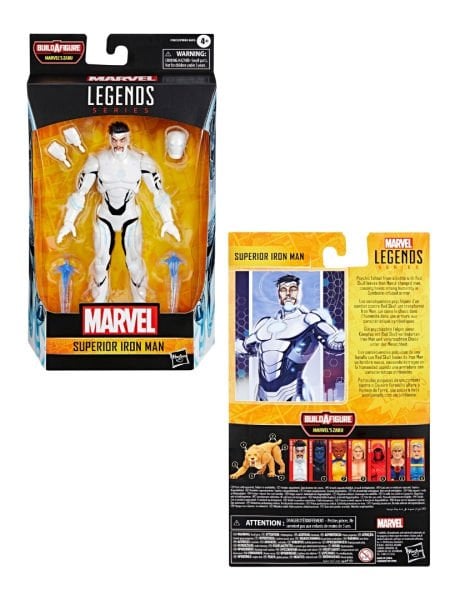 Marvel Legends Superior Iron Man (Comics) Aksiyon Figürü (Marvel's Zabu BAF)