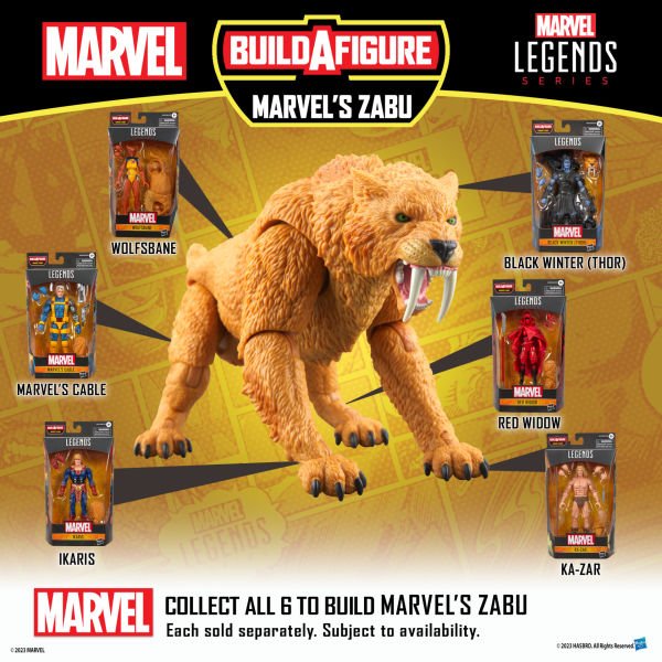 Marvel Legends Red Widow (Comics) Aksiyon Figürü (Marvel's Zabu BAF)