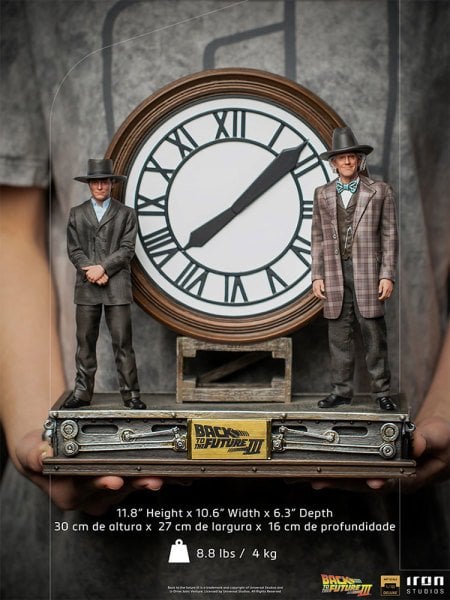 Back to the Future 3 - Marty and Doc at the Clock Deluxe Limited Edition 1/10 Art Scale Heykel