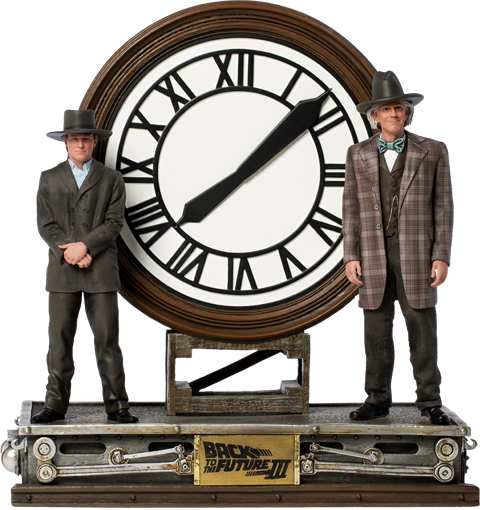 Back to the Future 3 - Marty and Doc at the Clock Deluxe Limited Edition 1/10 Art Scale Heykel