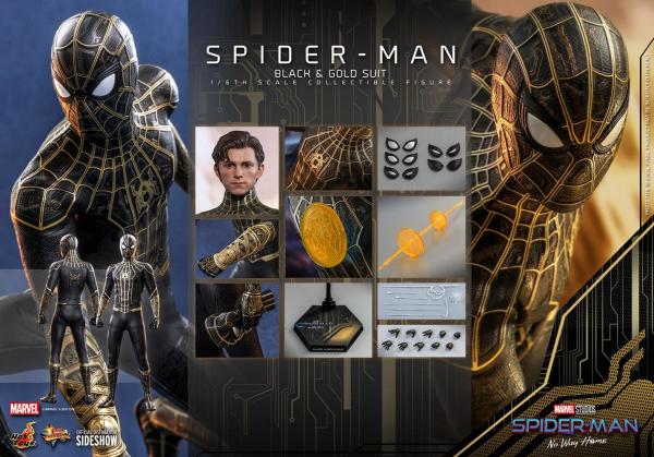 Spider-Man: No Way Home - Spider-Man (Black & Gold Suit) 1/6 Scale Koleksiyon Figürü