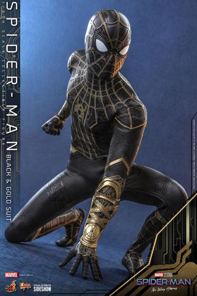 Spider-Man: No Way Home - Spider-Man (Black & Gold Suit) 1/6 Scale Koleksiyon Figürü