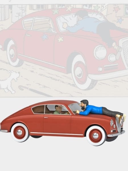 Tintin - Lancia Aurelia (L’Aurélia de l’Italien) 1/24 Scale Diecast Model Araç (No.14)