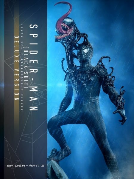 Spider-Man 3 - Spider-Man (Black Suit) Deluxe 1/6 Scale Koleksiyon Figürü