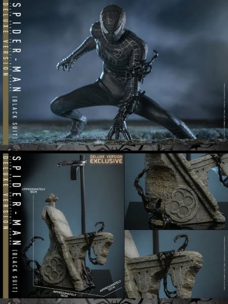 Spider-Man 3 - Spider-Man (Black Suit) Deluxe 1/6 Scale Koleksiyon Figürü