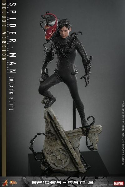 Spider-Man 3 - Spider-Man (Black Suit) Deluxe 1/6 Scale Koleksiyon Figürü