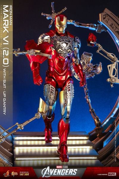 The Avengers - Iron Man Mark VI (2.0) with Suit-Up Gantry 1/6 Scale Diecast Koleksiyon Seti