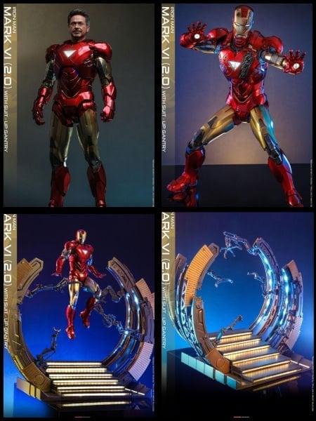 The Avengers - Iron Man Mark VI (2.0) with Suit-Up Gantry 1/6 Scale Diecast Koleksiyon Seti