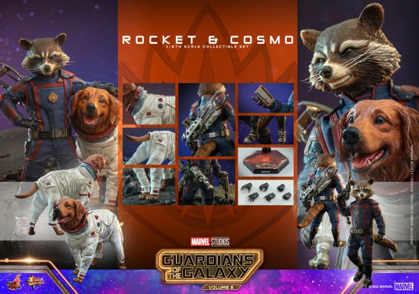 Guardians of the Galaxy Vol. 3 - Rocket and Cosmo 1/6 Scale Koleksiyon Figür Seti