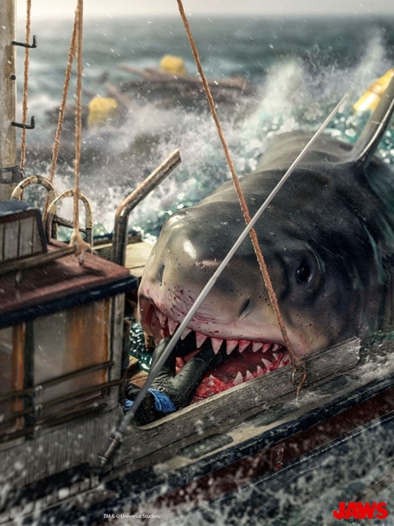 Jaws Attack 1/20 Demi Art Scale Limited Edition Diorama Heykel