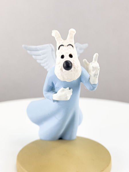 Tintin - Milou (Snowy) Angel (Milou Mi-Ange) Resin Heykelcik