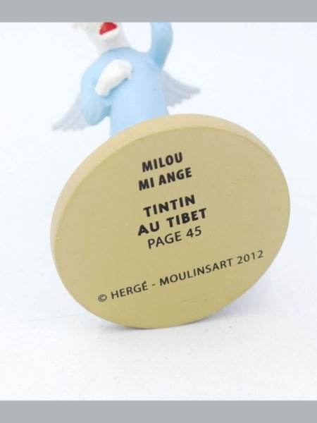 Tintin - Milou (Snowy) Angel (Milou Mi-Ange) Resin Heykelcik