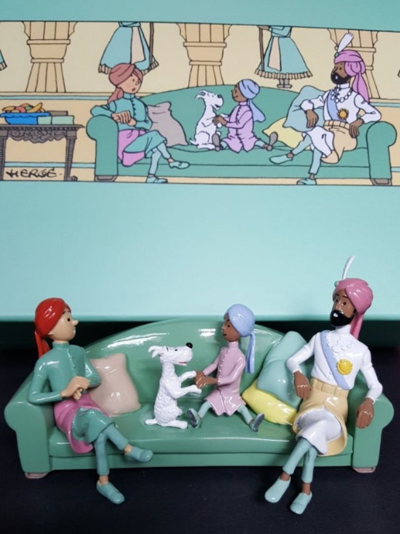 Tintin - The Couch Scene (Scene du Divan) Metal Heykelcik