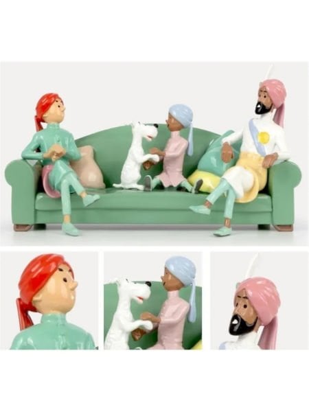 Tintin - The Couch Scene (Scene du Divan) Metal Heykelcik