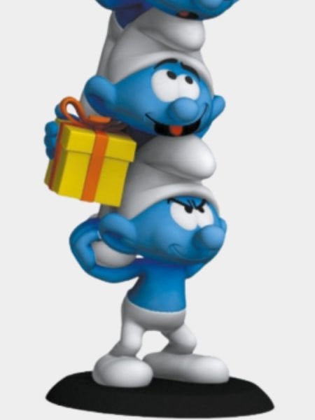 Smurfs (Şirinler) Column Resin Heykel