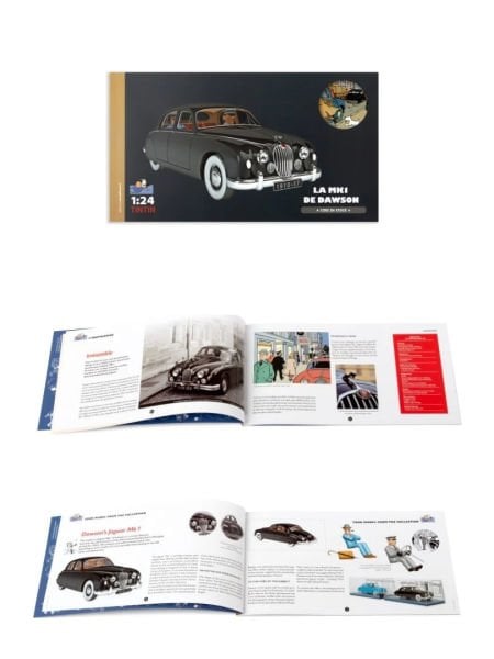 Tintin - The Jaguar MK1 (La MK1 de Dawson) 1/24 Scale Diecast Model Araç (No.35)