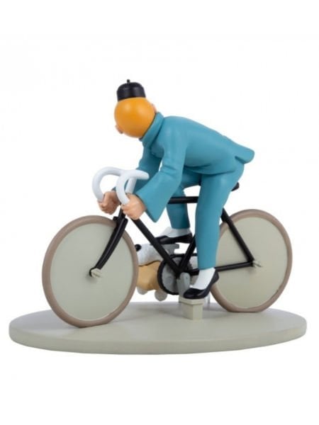 Tintin - Tintin on a Bicycle (Blue Lotus) Colourised Special Edition Heykel