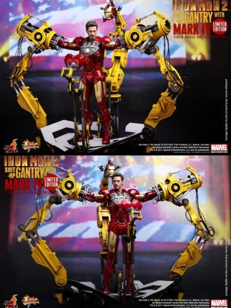 Iron Man 2 - Suit-Up Gantry with Iron Man Mark IV 1/6 Scale Limited Edition Koleksiyon Figür Seti