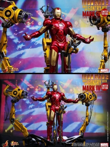Iron Man 2 - Suit-Up Gantry with Iron Man Mark IV 1/6 Scale Limited Edition Koleksiyon Figür Seti