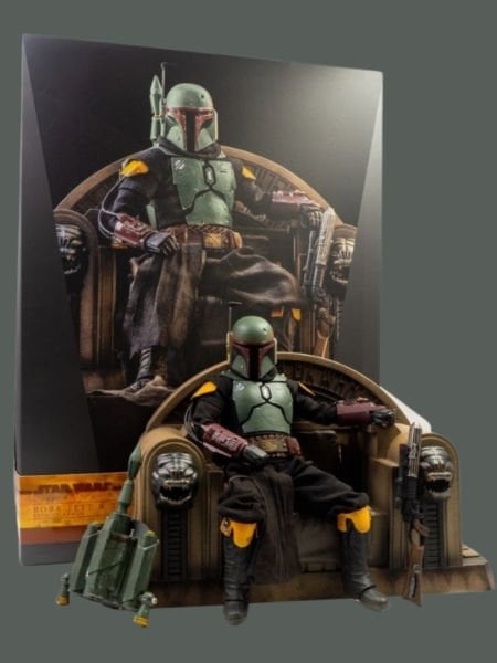 Star Wars: The Mandalorian - Boba Fett (Repaint Armor) and Throne 1/6 Scale Koleksiyon Figür Seti