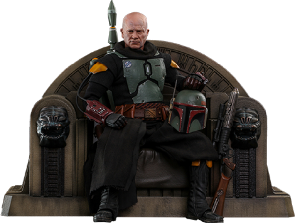 Star Wars: The Mandalorian - Boba Fett (Repaint Armor) and Throne 1/6 Scale Koleksiyon Figür Seti