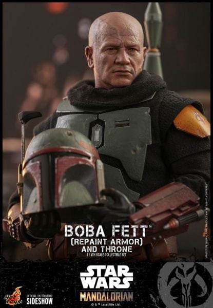 Star Wars: The Mandalorian - Boba Fett (Repaint Armor) and Throne 1/6 Scale Koleksiyon Figür Seti