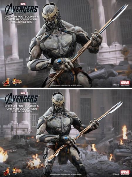 The Avengers - Chitauri Commander and Footsoldier 1/6 Scale Koleksiyon Figür Seti