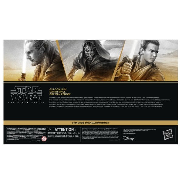 Star Wars Black Series Qui-Gon Jinn, Darth Maul, Obi-Wan Kenobi (Star Wars: The Phantom Menace) Aksiyon Figür Seti