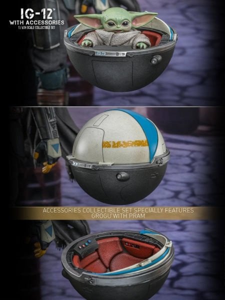 Star Wars: The Mandalorian - IG-12 With Accessories 1/6 Scale Koleksiyon Figür Seti