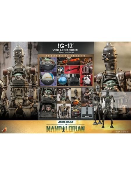 Star Wars: The Mandalorian - IG-12 With Accessories 1/6 Scale Koleksiyon Figür Seti