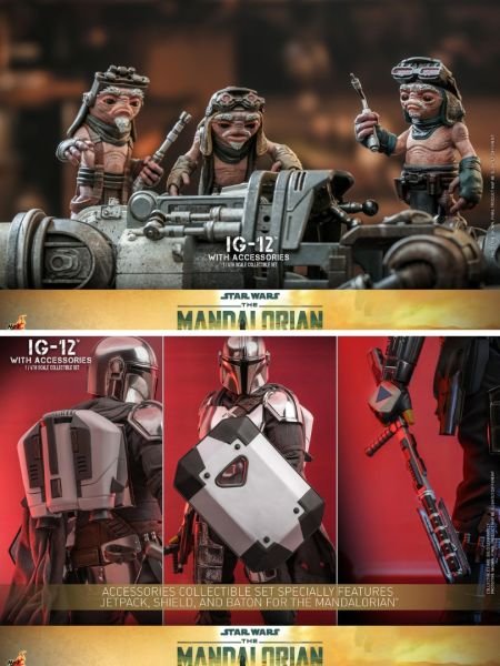 Star Wars: The Mandalorian - IG-12 With Accessories 1/6 Scale Koleksiyon Figür Seti