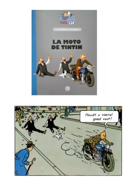 Tintin - Tintin's Motorbike (La Moto de Tintin) 1/24 Scale Diecast Model Araç (No.70)