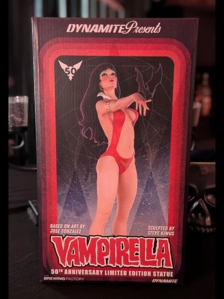 Vampirella Crimson Blood by Jose Gonzalez 50th Anniversary (B&W Variant) Limited Edition Heykel