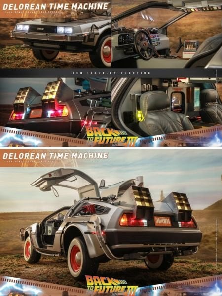Back to the Future 3 - DeLorean Time Machine 1/6 Scale Koleksiyon Aracı