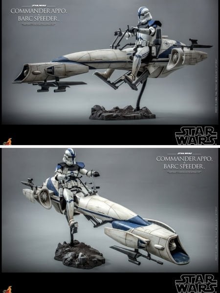 Star Wars: The Clone Wars - Clone Commander Appo with BARC Speeder 1/6 Scale Koleksiyon Figür Seti