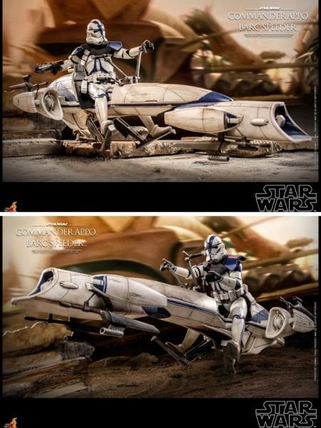 Star Wars: The Clone Wars - Clone Commander Appo with BARC Speeder 1/6 Scale Koleksiyon Figür Seti