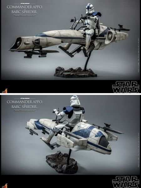 Star Wars: The Clone Wars - Clone Commander Appo with BARC Speeder 1/6 Scale Koleksiyon Figür Seti
