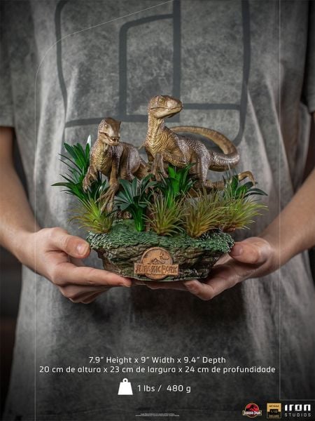Jurassic Park - Just The Two Raptors 1/10 Deluxe Art Scale Limited Edition Heykel