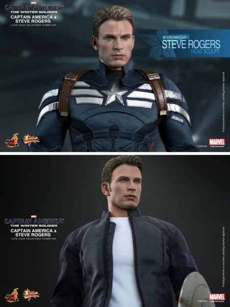 Captain America: The Winter Soldier - Captain America and Steve Rogers 1/6 Scale İkili Koleksiyon Figür Seti